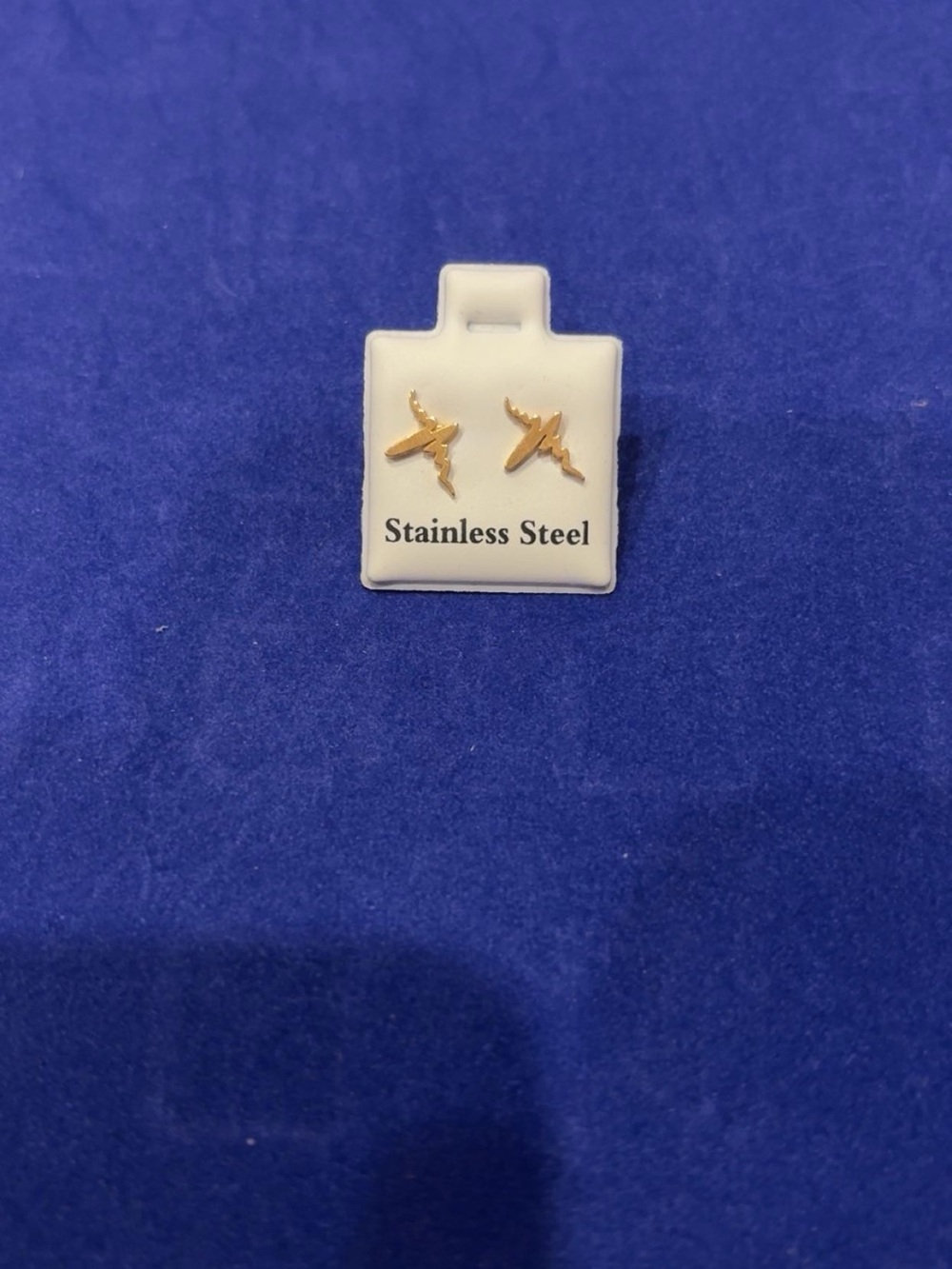 Gold Stainless Steel Stud Earrings